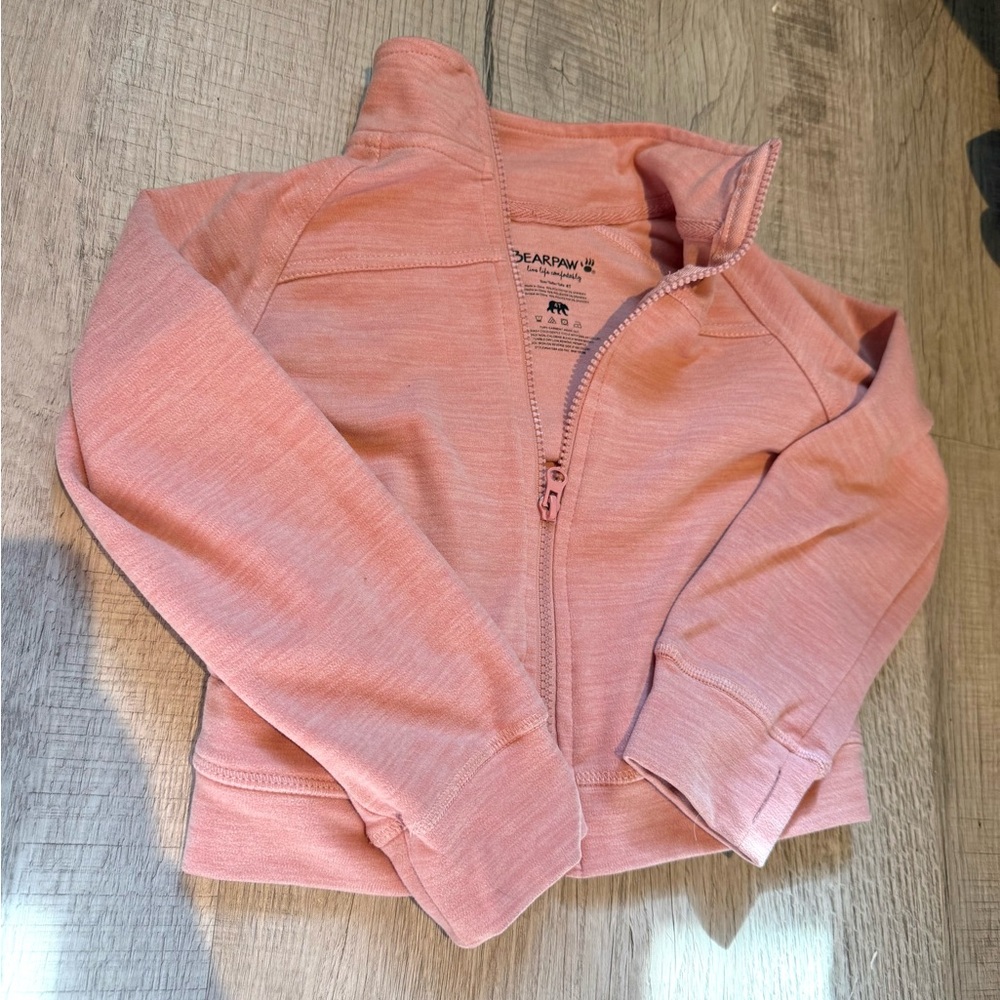 BearPaw Size 4t Athleisure jacket muted pink